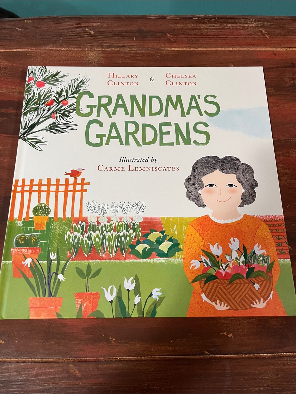 Grandma's Gardens Kids Coffee Table Book — Green & Orange Cover